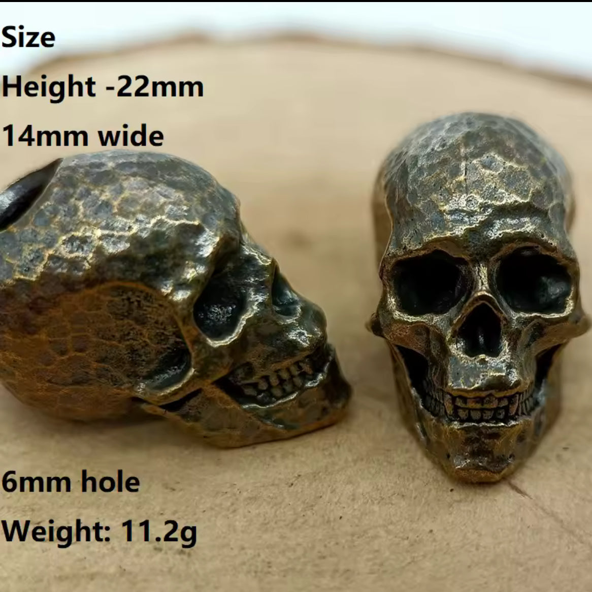 Hammer styled Skull bead