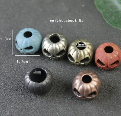 Paracord Pumpkin Beads Lanyard Paracord EDC Rope Get Making Halloween Gifts Gallery Image 3