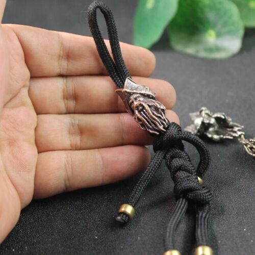 White Brass Pirates of the Caribbean Davy Jones Paracord Lanyard Beads Gallery Image 1