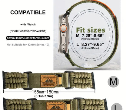 Heavy Duty Apple Watch Paracord Bracelet