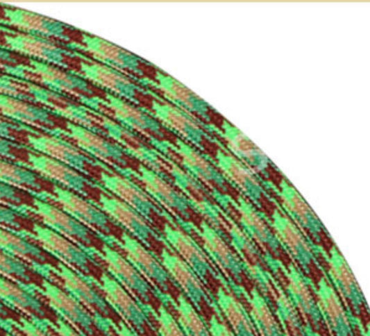 30m Spool of Type 3 Neon Green Flame Multicolour Paracord