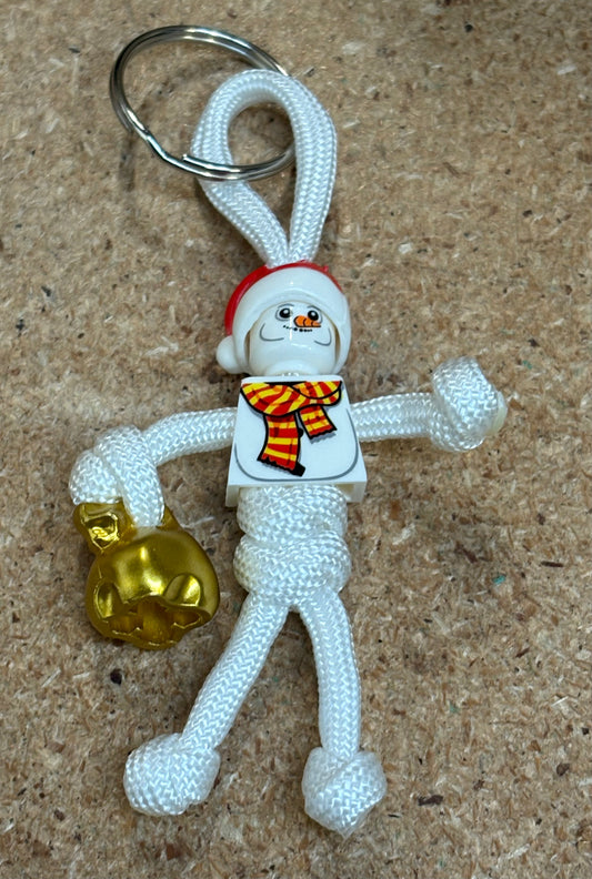 White Elf Christmas Keyring