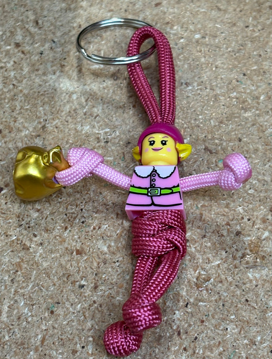 Pink Elf Keyring