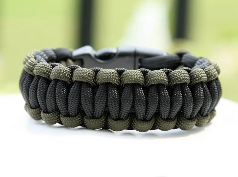 21 in 1 Survival Bracelet, Paracord Outdoor Sport Wristband Kit 5 Sets  Black | eBay
