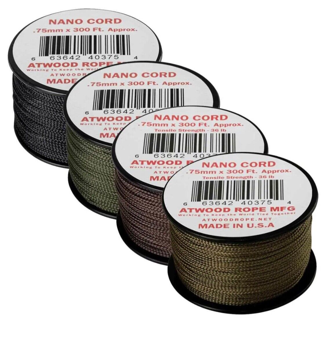 0.75mm Diameter Braided Nano Cord 300 FT (Approx) Spools Various Colors 
