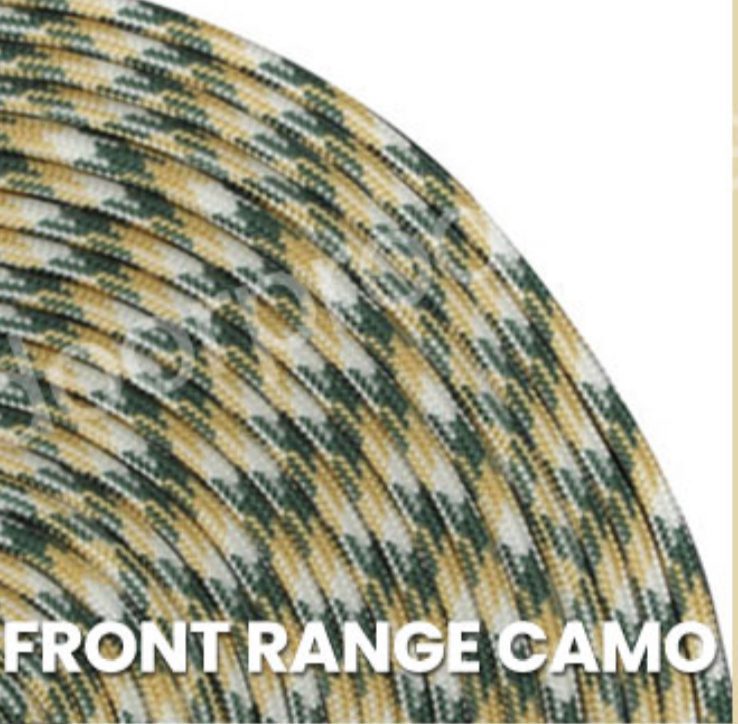 Desert Camouflage 550 Paracord Parachute Cord 100% Nylon 16ft. Made in  America