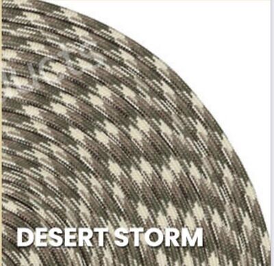 Desert Camouflage 550 Paracord Parachute Cord 100% Nylon 16ft. Made in  America