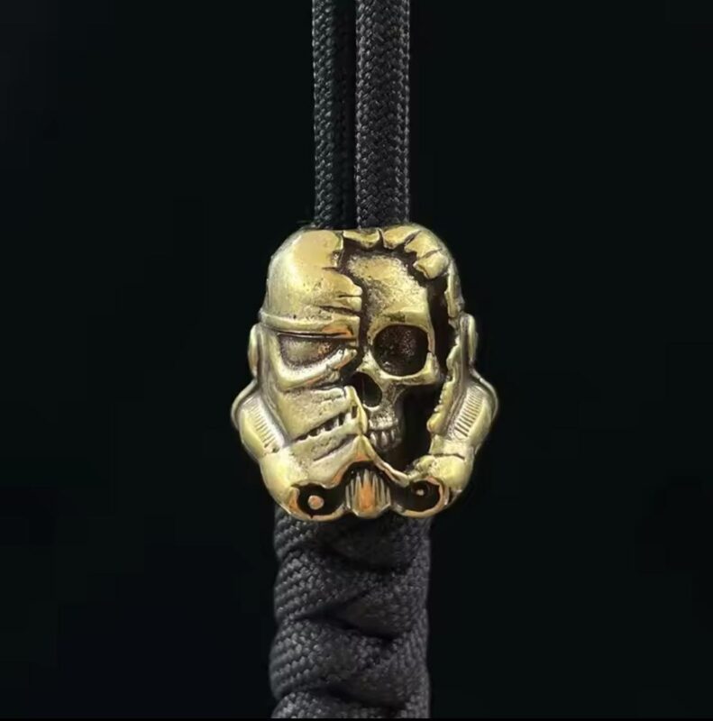 Dead Soldier Skull Face Half Helmet Knife Beads