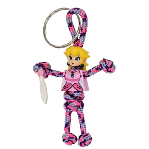 princess peach paracord keychain